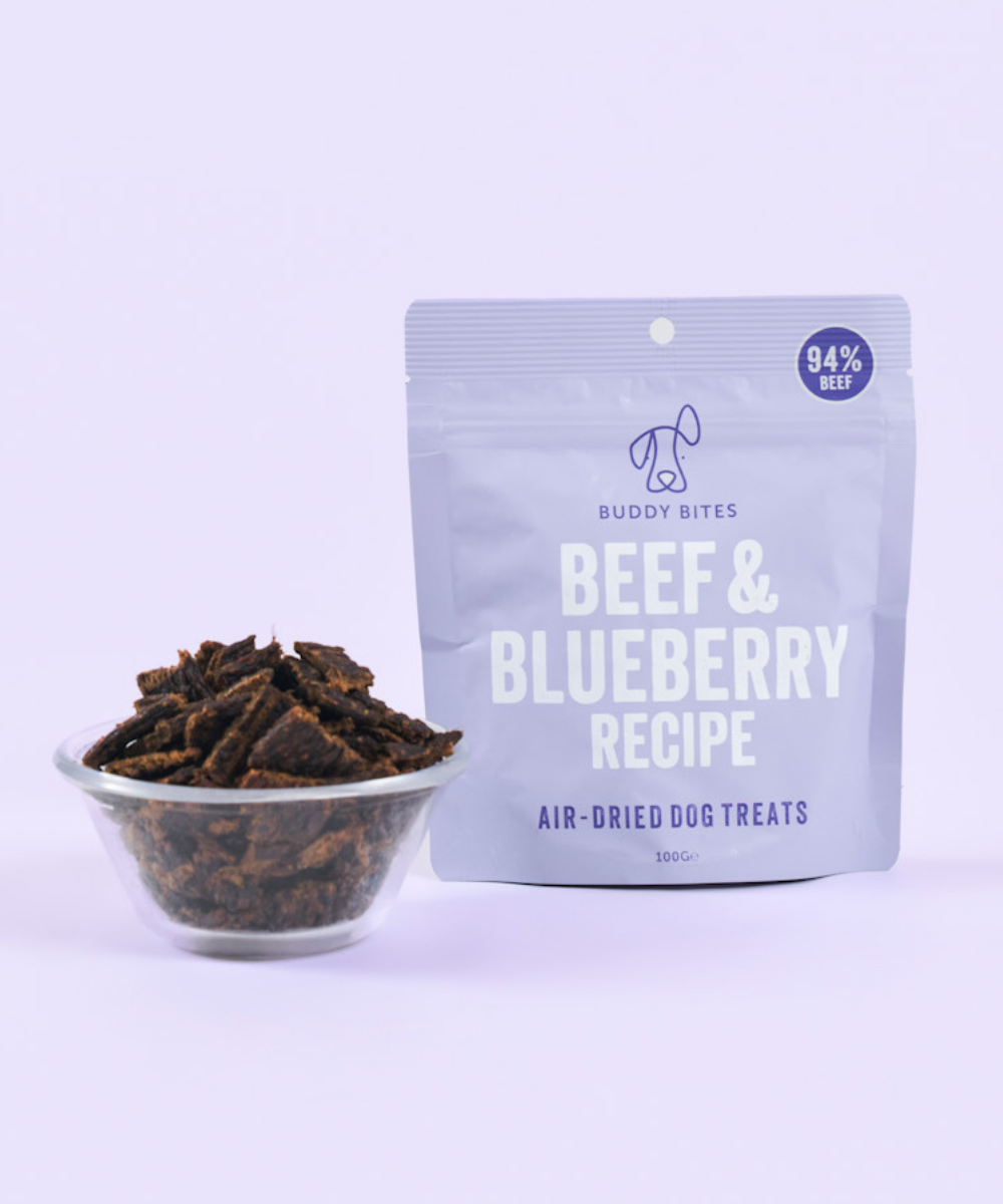 3 Pack Beef & Blueberry Air Dried Dog Treats