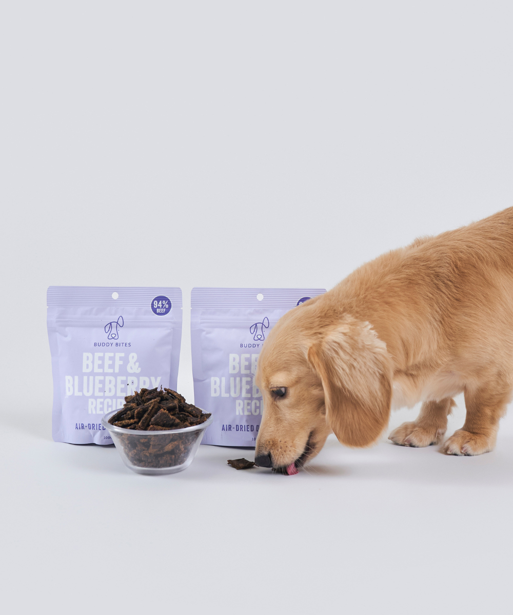 3 Pack Beef & Blueberry Air Dried Dog Treats