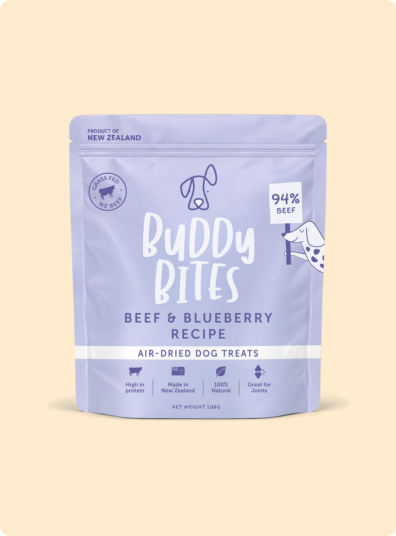 Beef & Blueberry Air Dried Dog Treats